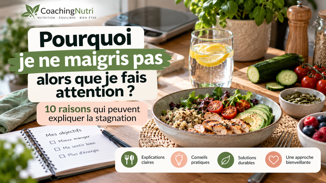 Pourquoi je ne maigris pas alors que je fais attention ? 10 raisons qui peuvent expliquer la stagnation - Coaching Nutri