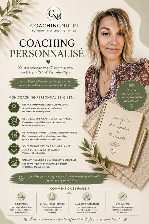 Coaching Nutritionnel Personnalisé 1 Mois | Suivi avec Jenny - Coaching Nutri