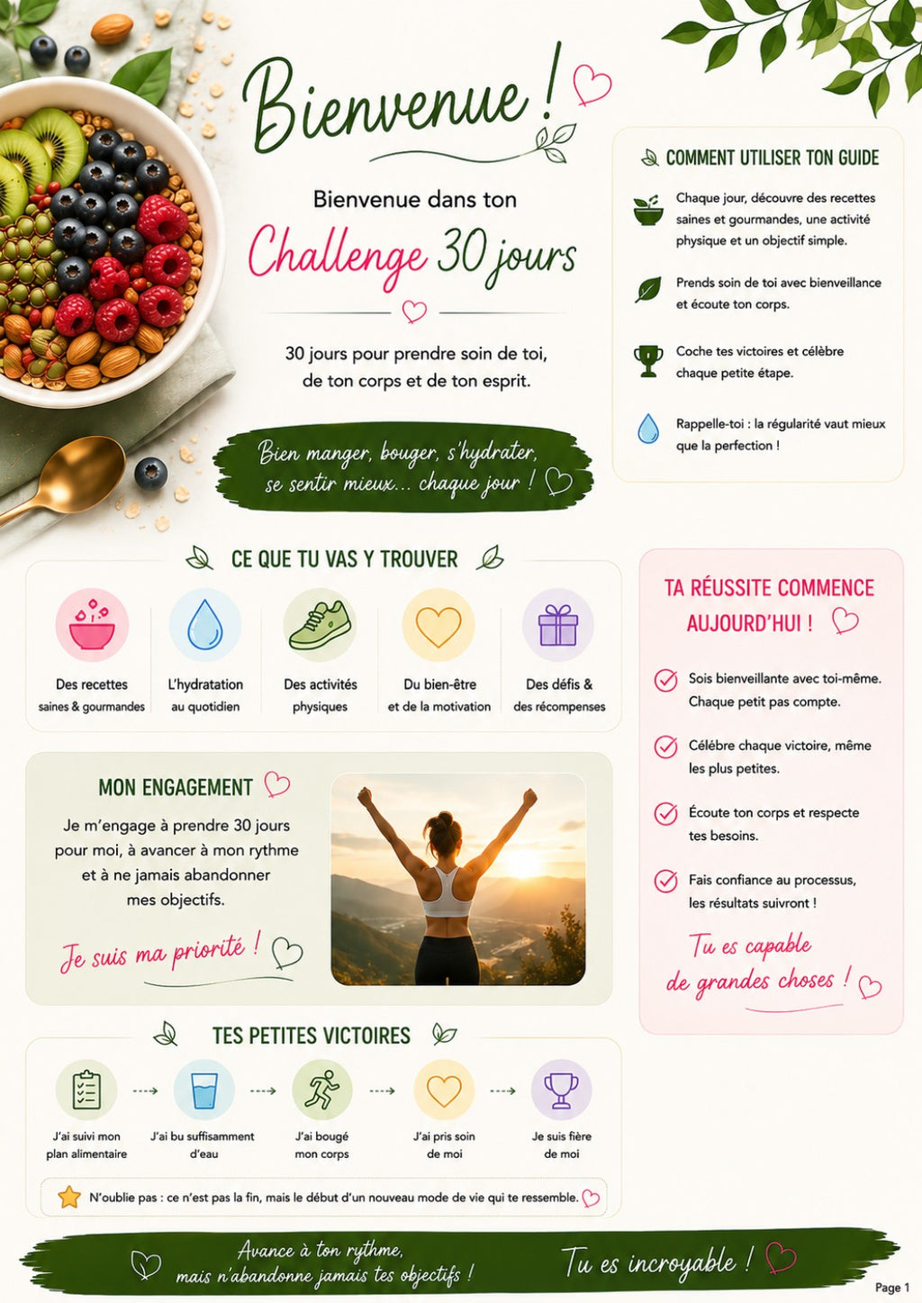 Challenge 30 jours CoachingNutri – Rééquilibrage alimentaire pour 30 jours