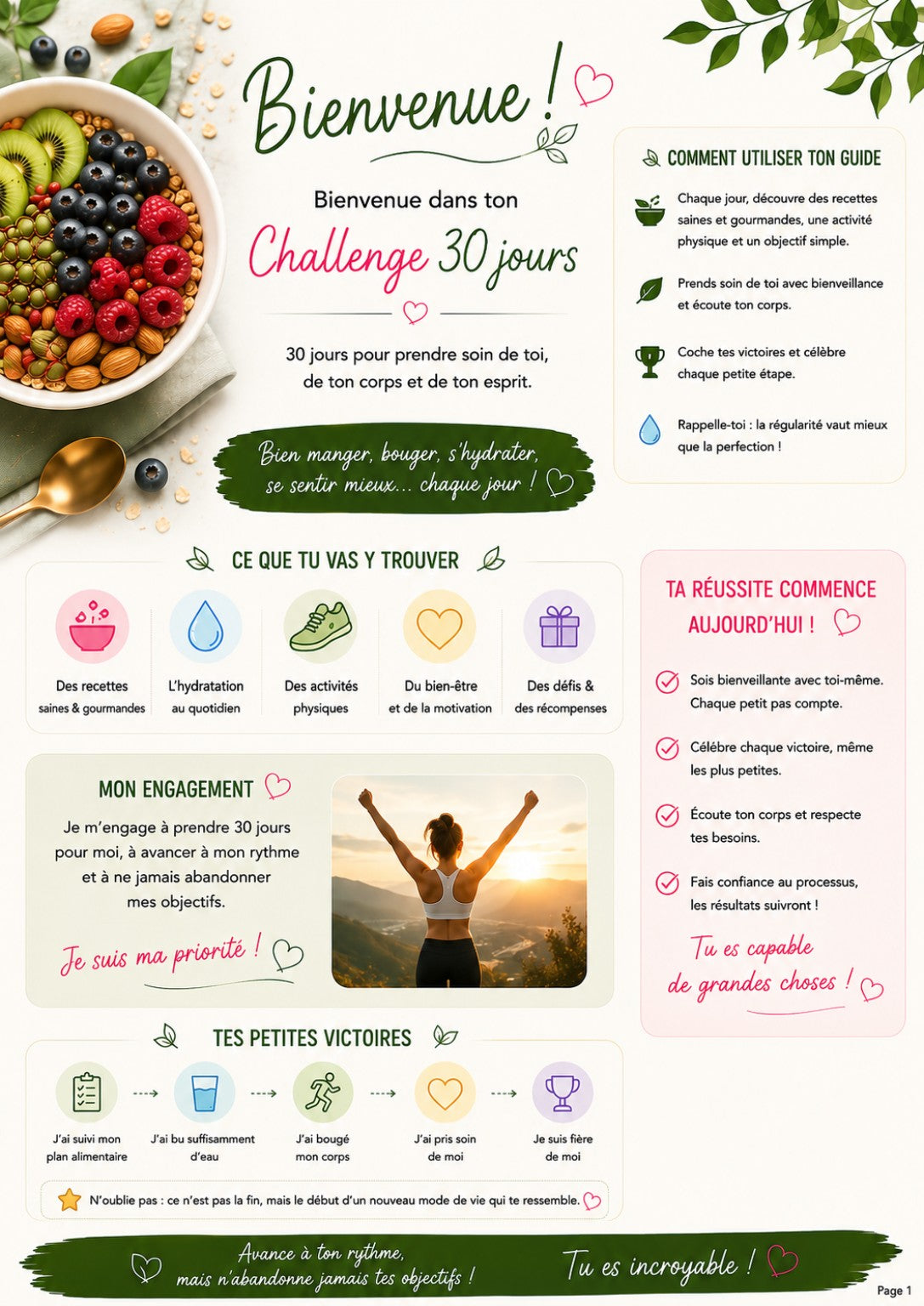 Challenge 30 jours CoachingNutri – Rééquilibrage alimentaire pour 30 jours