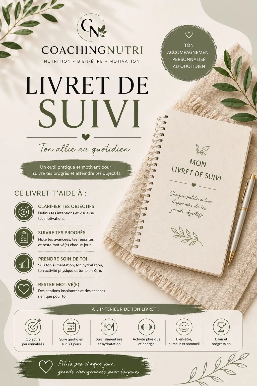 Guides et astuces | livre de suivis et conseils nutritionnels - Coaching Nutri