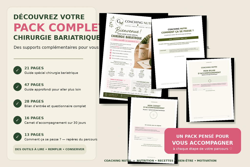 Pack Complet Chirurgie Bariatrique – Coaching Nutri - Coaching Nutri