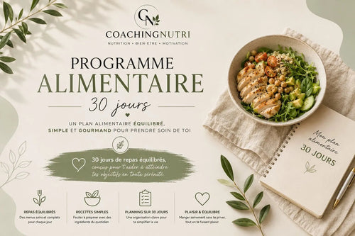 Programme alimentaire – Menus et Recettes pour 30 jours - Coaching Nutri