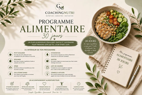 Programme alimentaire – Menus et Recettes pour 30 jours - Coaching Nutri