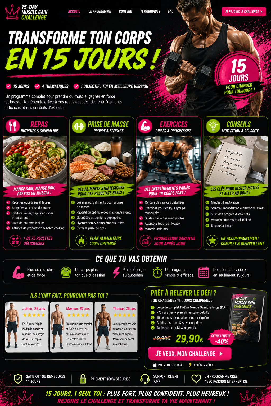 15-DAY MUSCLE GAIN CHALLENGE